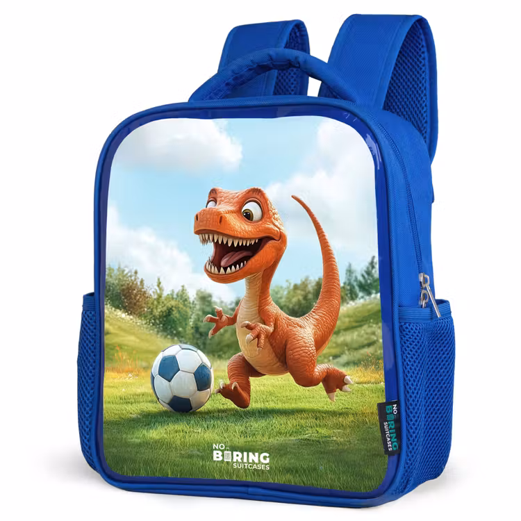 Kinderrucksack - Blau - Fußball - Dino - Sport — 7