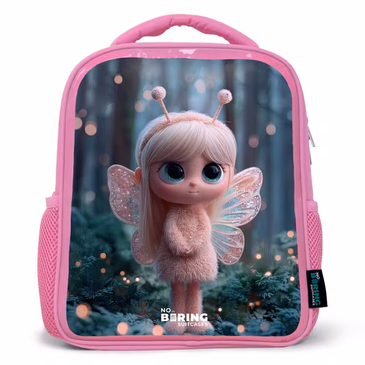 Kinderrucksack - Rosa - Fee - Wald - Glitzer — 1