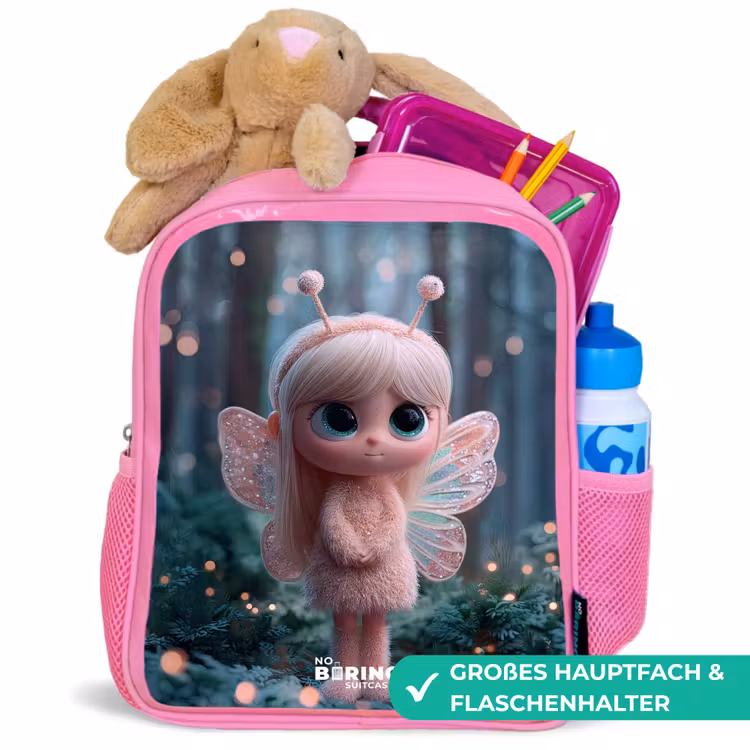 Kinderrucksack - Rosa - Fee - Wald - Glitzer — 3