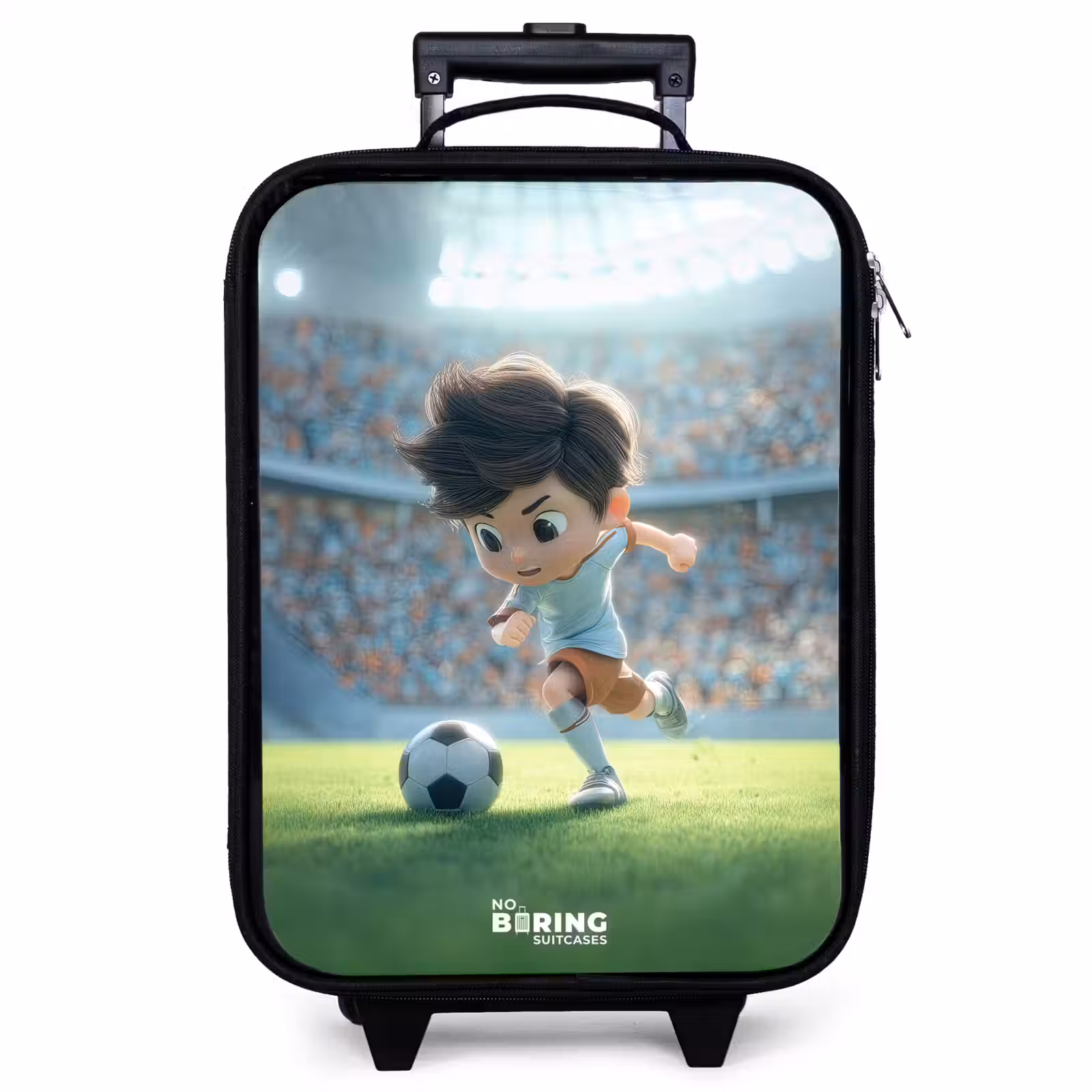 Kinderkoffer - Junge - Fußball - Stadion - Sonnenlicht — 1