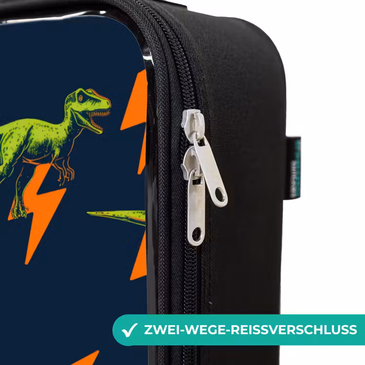 Kinderkoffer - Dinos - Blitze - Tiere - Blau — 5