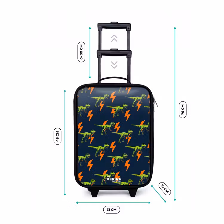 Kinderkoffer - Dinos - Blitze - Tiere - Blau — 6