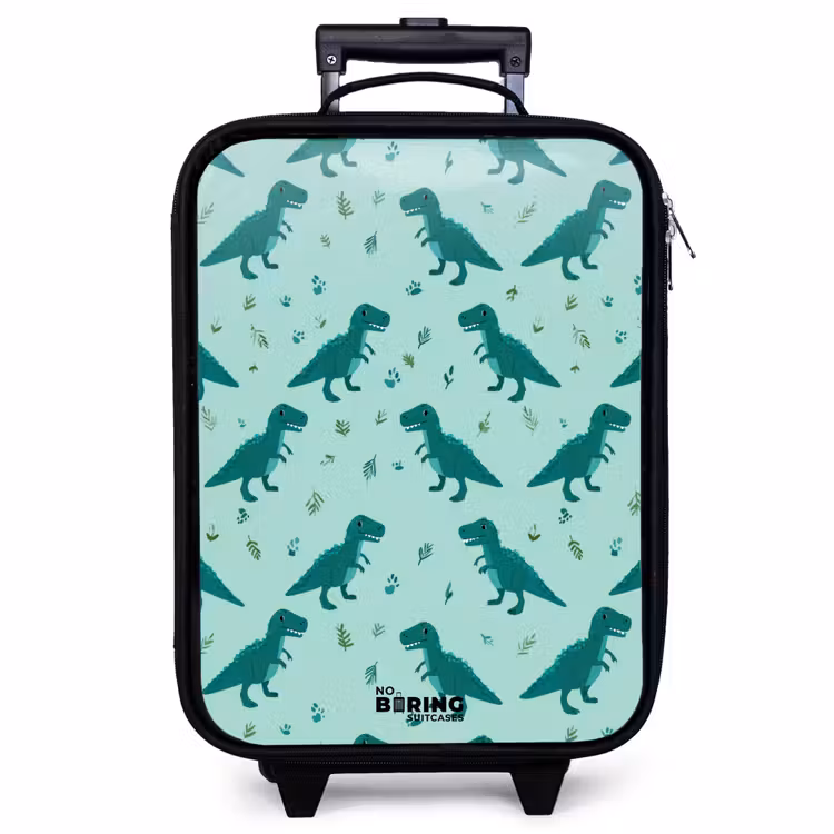 Kinderkoffer - Dinos - Muster - Grün — 1