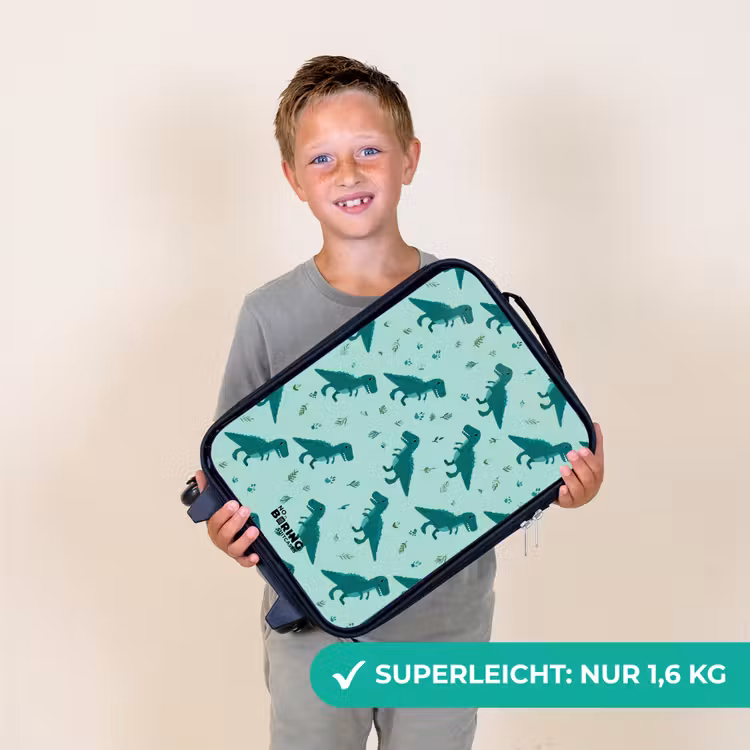 Kinderkoffer - Dinos - Muster - Grün — 2