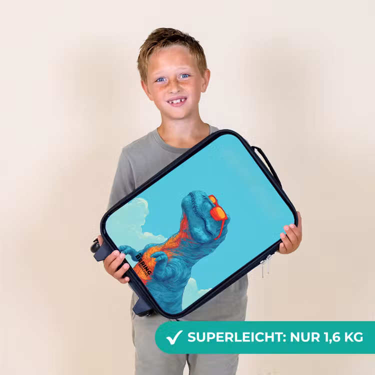 Kinderkoffer - Dino - Sonnenbrille - Blau — 2