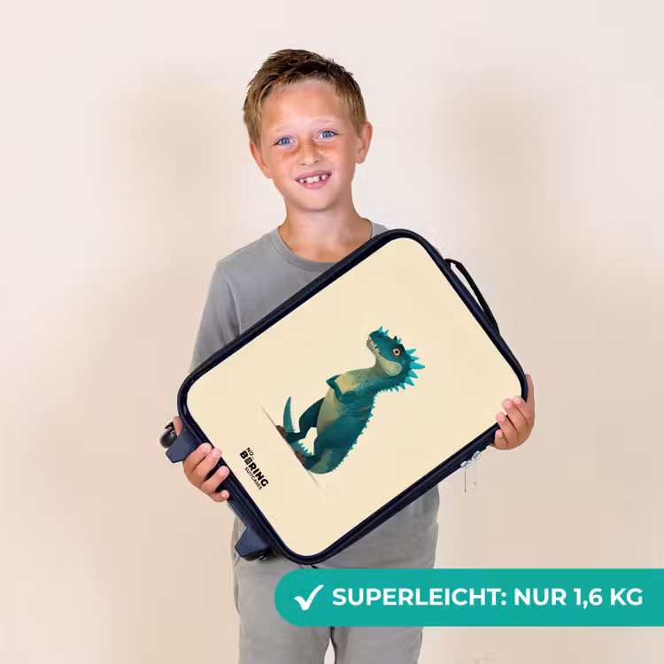 Kinderkoffer - Dino - Tier - Blau - Grün — 2