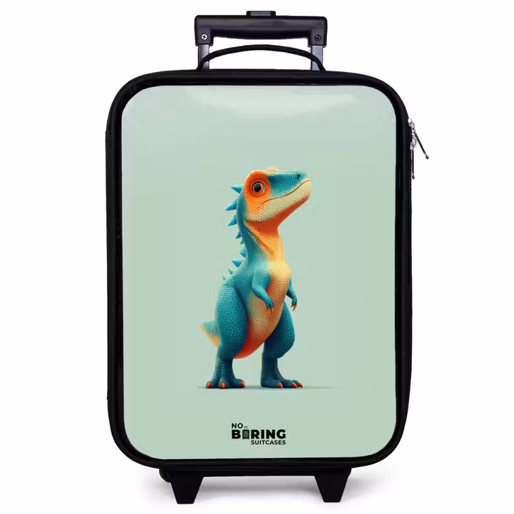 Kinderkoffer - Dino - Tier - Grün - Orange — 1