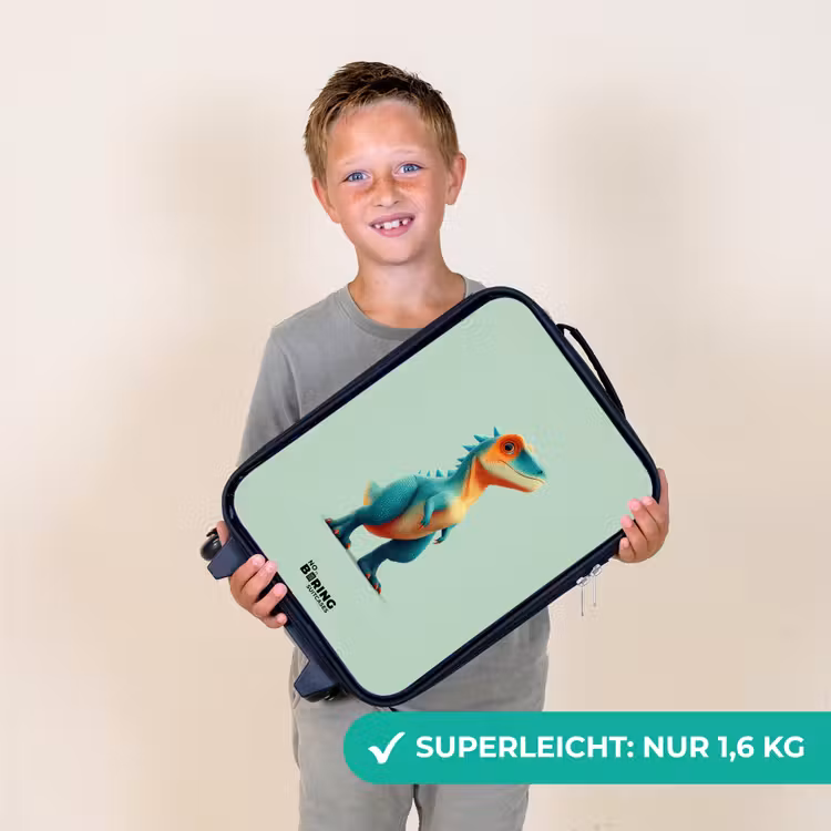 Kinderkoffer - Dino - Tier - Grün - Orange — 2