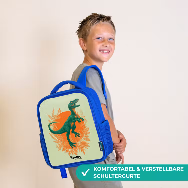 Kinderrucksack - Blau - Dino - Natur - Grün — 5
