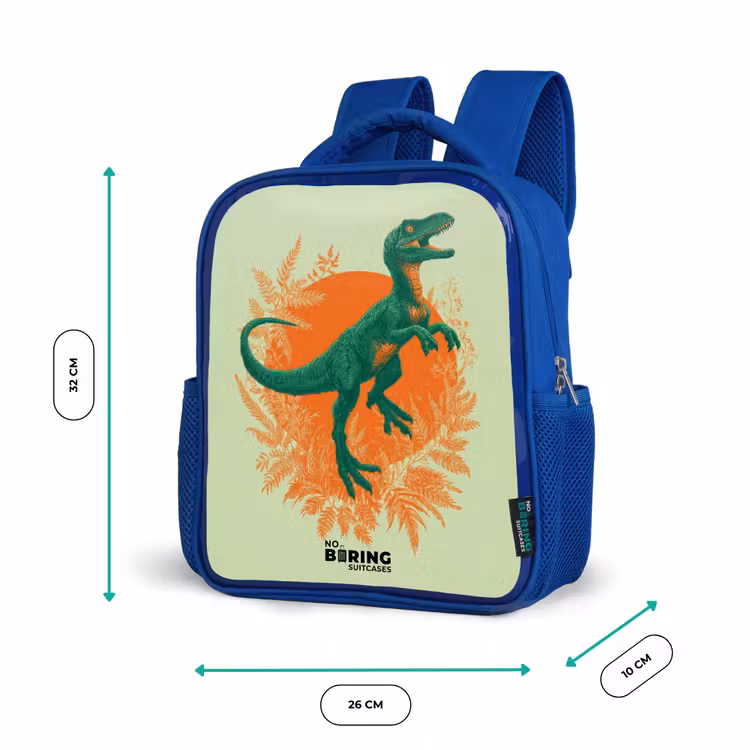 Kinderrucksack - Blau - Dino - Natur - Grün — 6