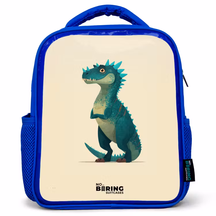 Kinderrucksack - Blau - Dino - Tier - Blau - Grün — 1