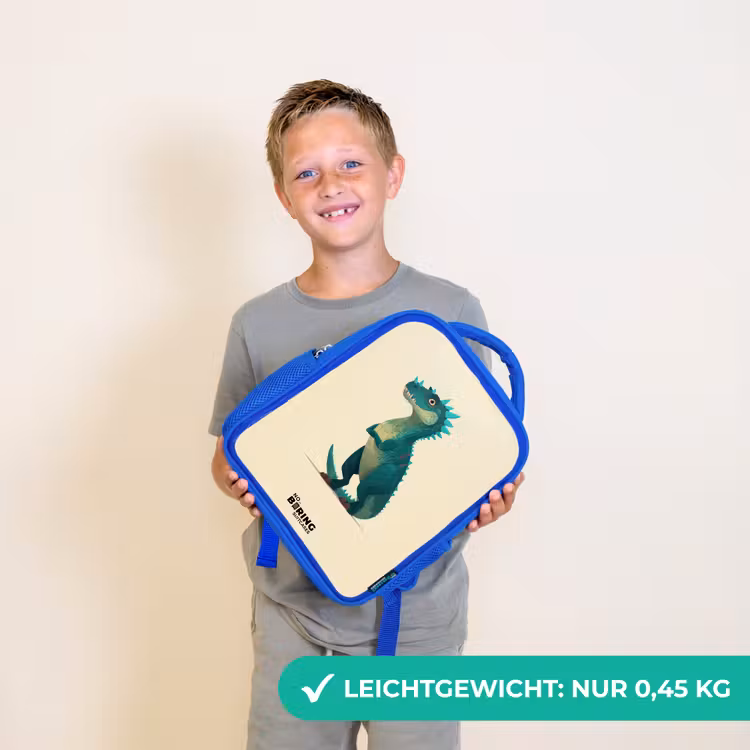 Kinderrucksack - Blau - Dino - Tier - Blau - Grün — 4