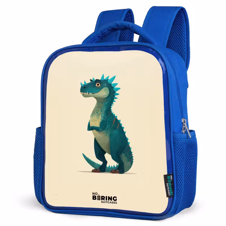 Kinderrucksack - Blau - Dino - Tier - Blau - Grün — 7