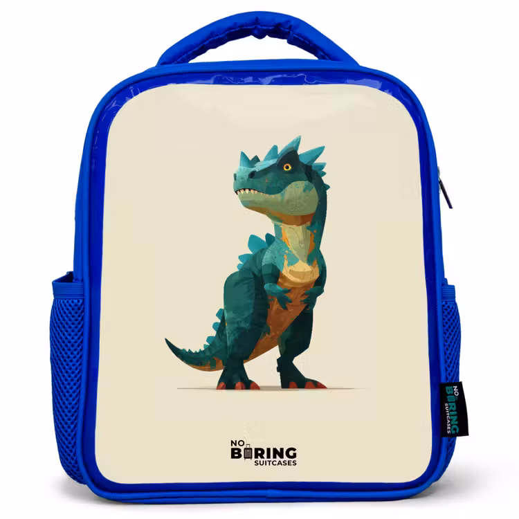 Kinderrucksack - Blau - Dino - Tier - Grün — 1