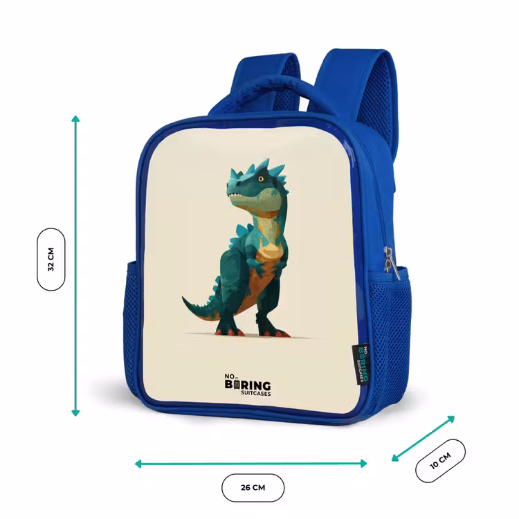 Kinderrucksack - Blau - Dino - Tier - Grün — 6
