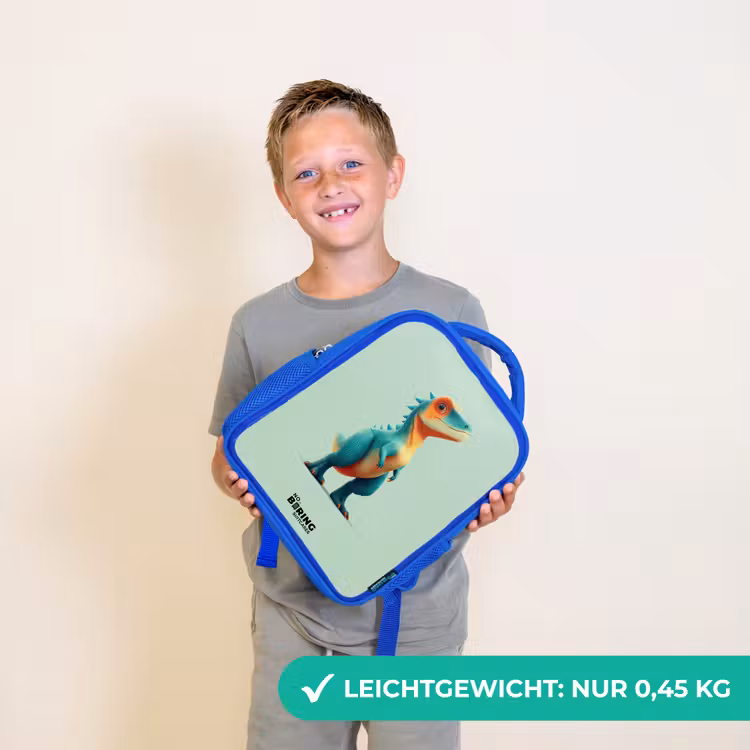 Kinderrucksack - Blau - Dino - Tier - Grün - Orange — 4