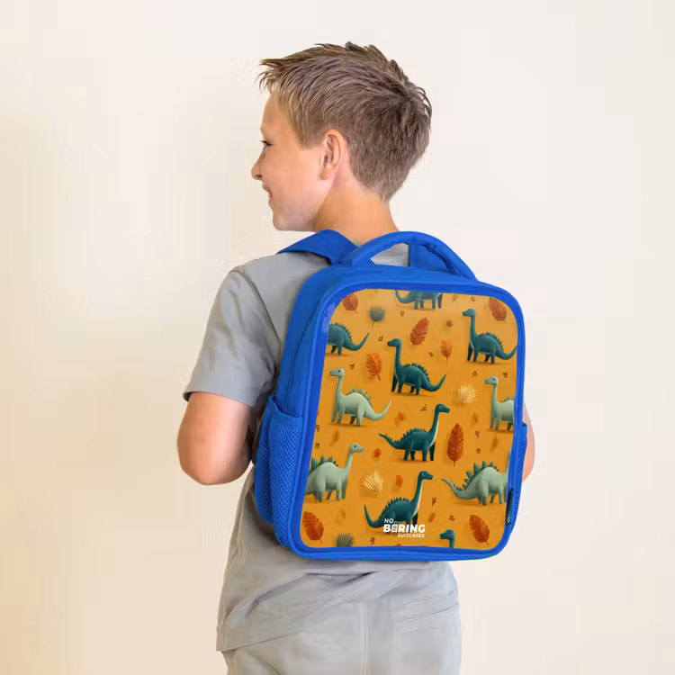 Kinderrucksack - Blau - Dino - Tiere - Muster — 2