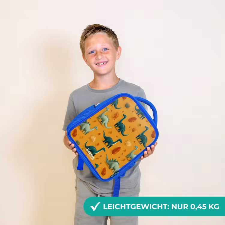 Kinderrucksack - Blau - Dino - Tiere - Muster — 4