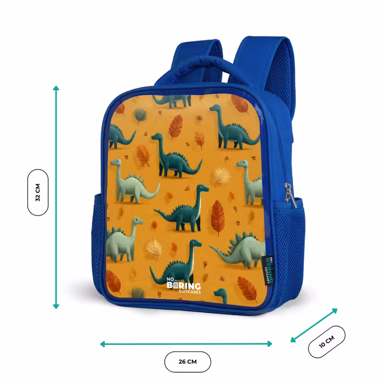 Kinderrucksack - Blau - Dino - Tiere - Muster — 6