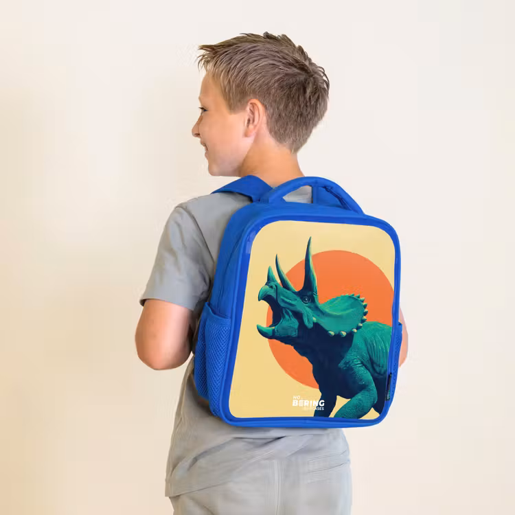 Kinderrucksack - Blau - Dino - Triceratops - Tier — 2