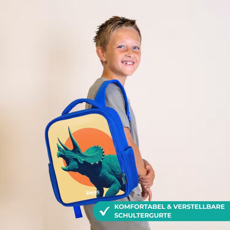 Kinderrucksack - Blau - Dino - Triceratops - Tier — 5