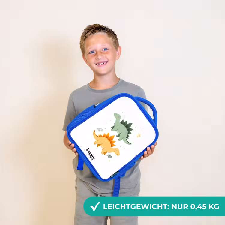 Kinderrucksack - Blau - Dinos - Tiere - Grün - Orange — 4