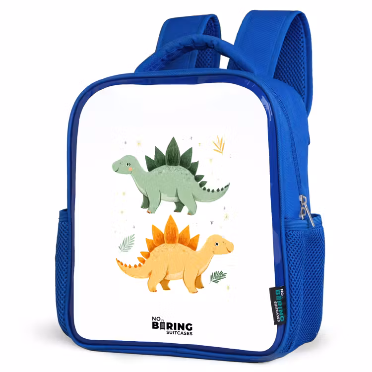 Kinderrucksack - Blau - Dinos - Tiere - Grün - Orange — 7