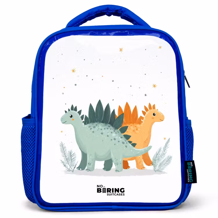 Kinderrucksack - Blau - Dinos - Tiere - Sterne — 1