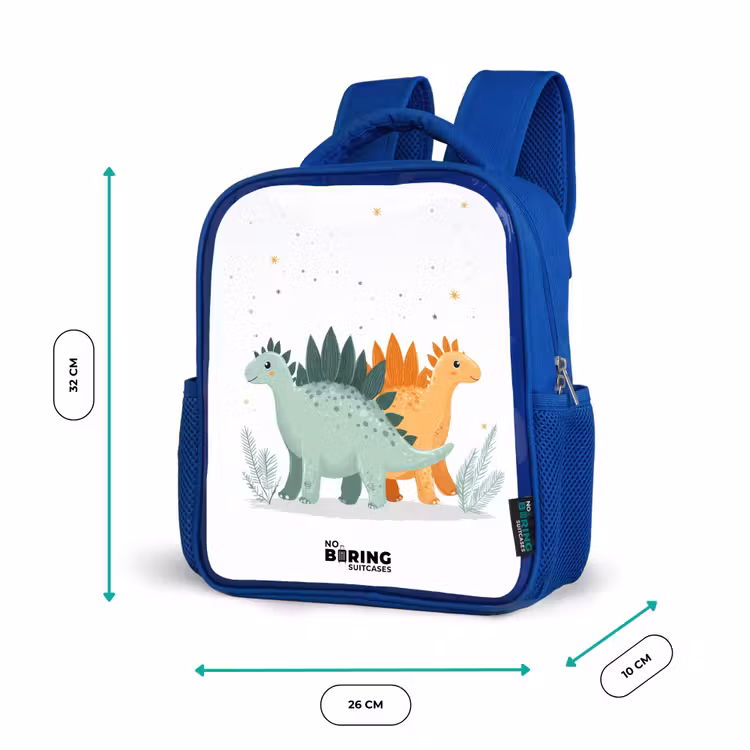 Kinderrucksack - Blau - Dinos - Tiere - Sterne — 6