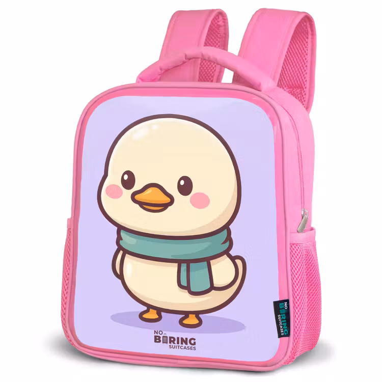 Kinderrucksack - Rosa - Kawai - Ente - Halstuch — 4