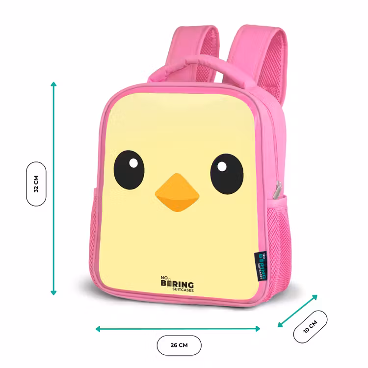 Kinderrucksack - Rosa - Kawai - Küken - Gelb — 2