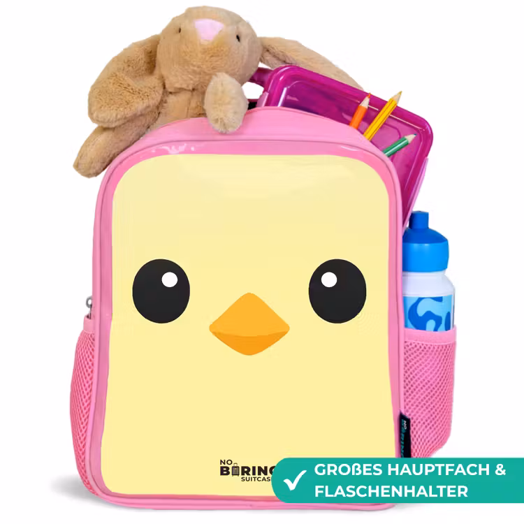 Kinderrucksack - Rosa - Kawai - Küken - Gelb — 3