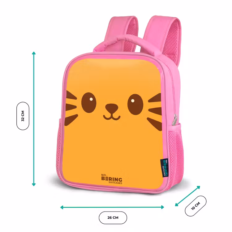 Kinderrucksack - Rosa - Kawai - Tiger - Orange — 2