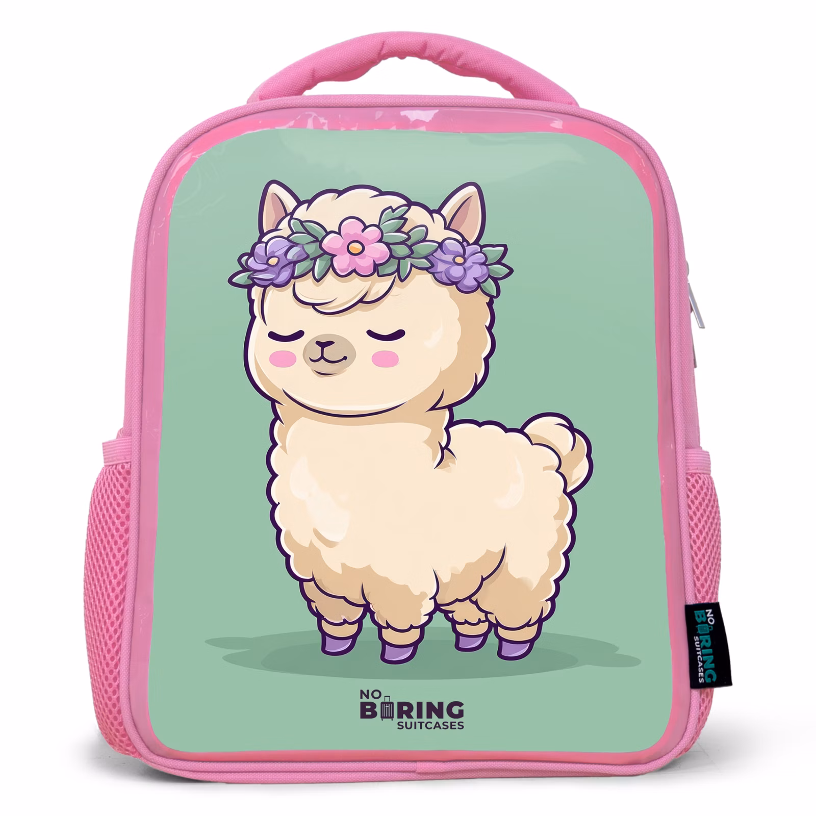 Kinderrucksack - Rosa - Kawai - Alpaka - Grün — 1