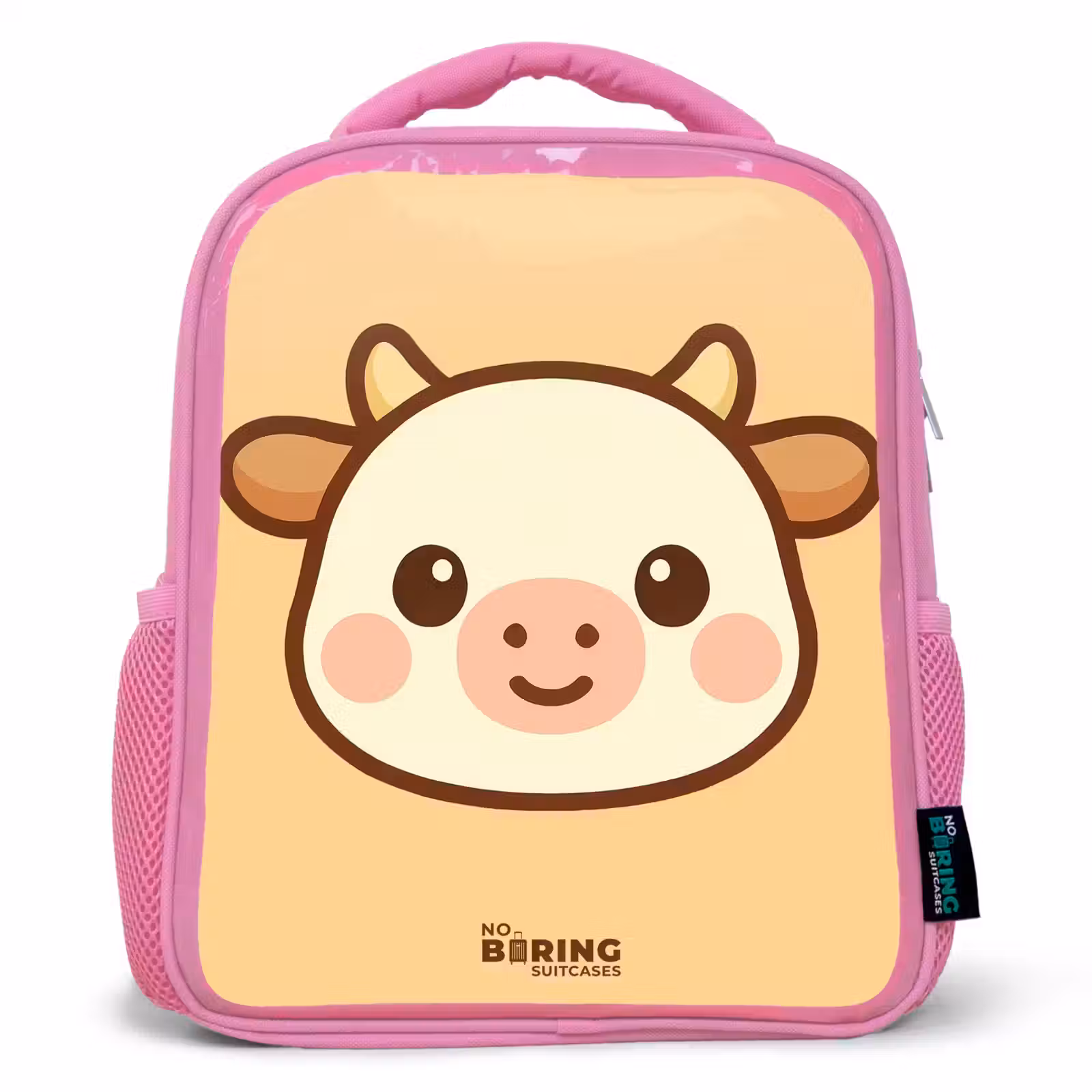Kinderrucksack - Rosa - Kawai - Kuh - Braun — 1