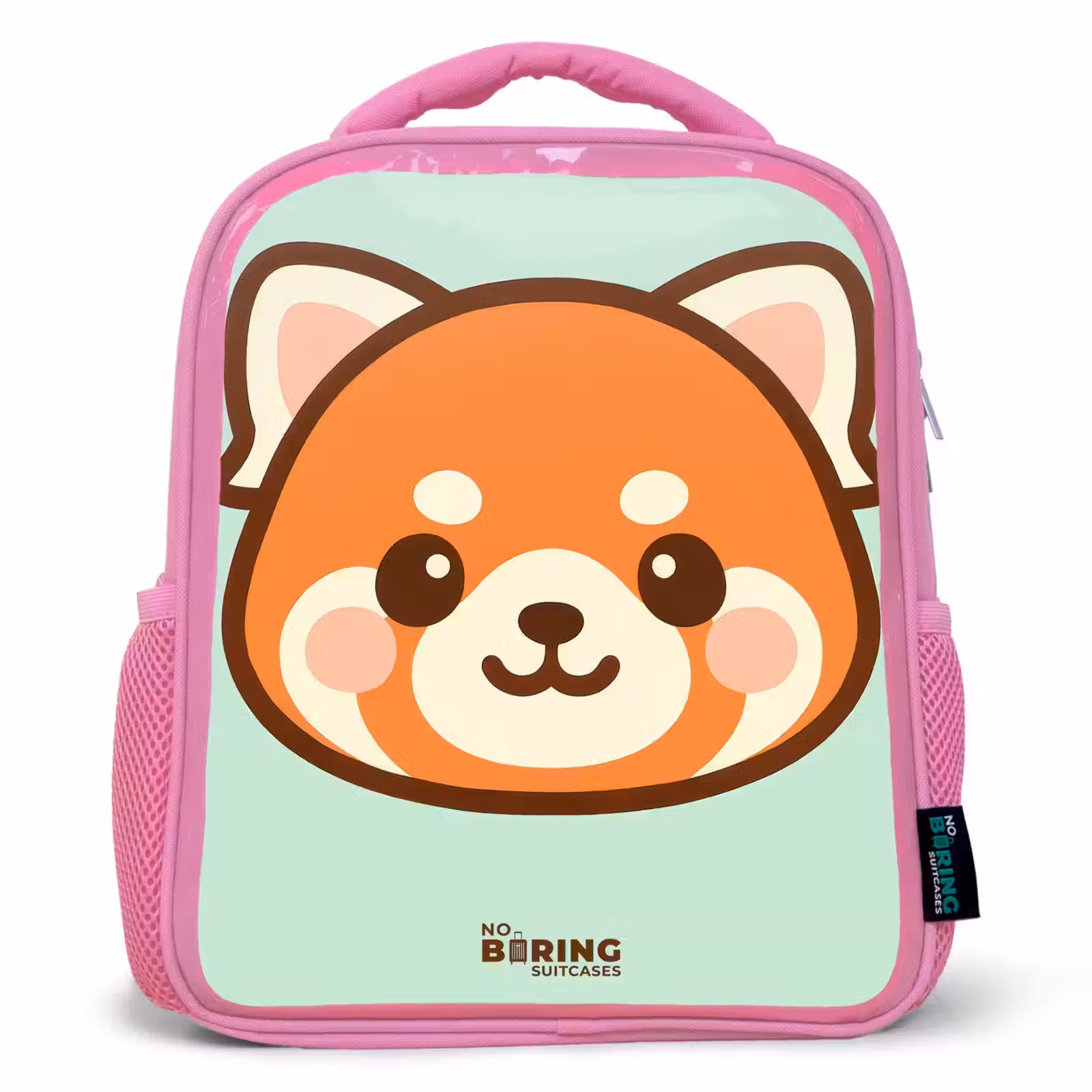 Kinderrucksack - Rosa - Kawai - Roter Panda - Grün — 1
