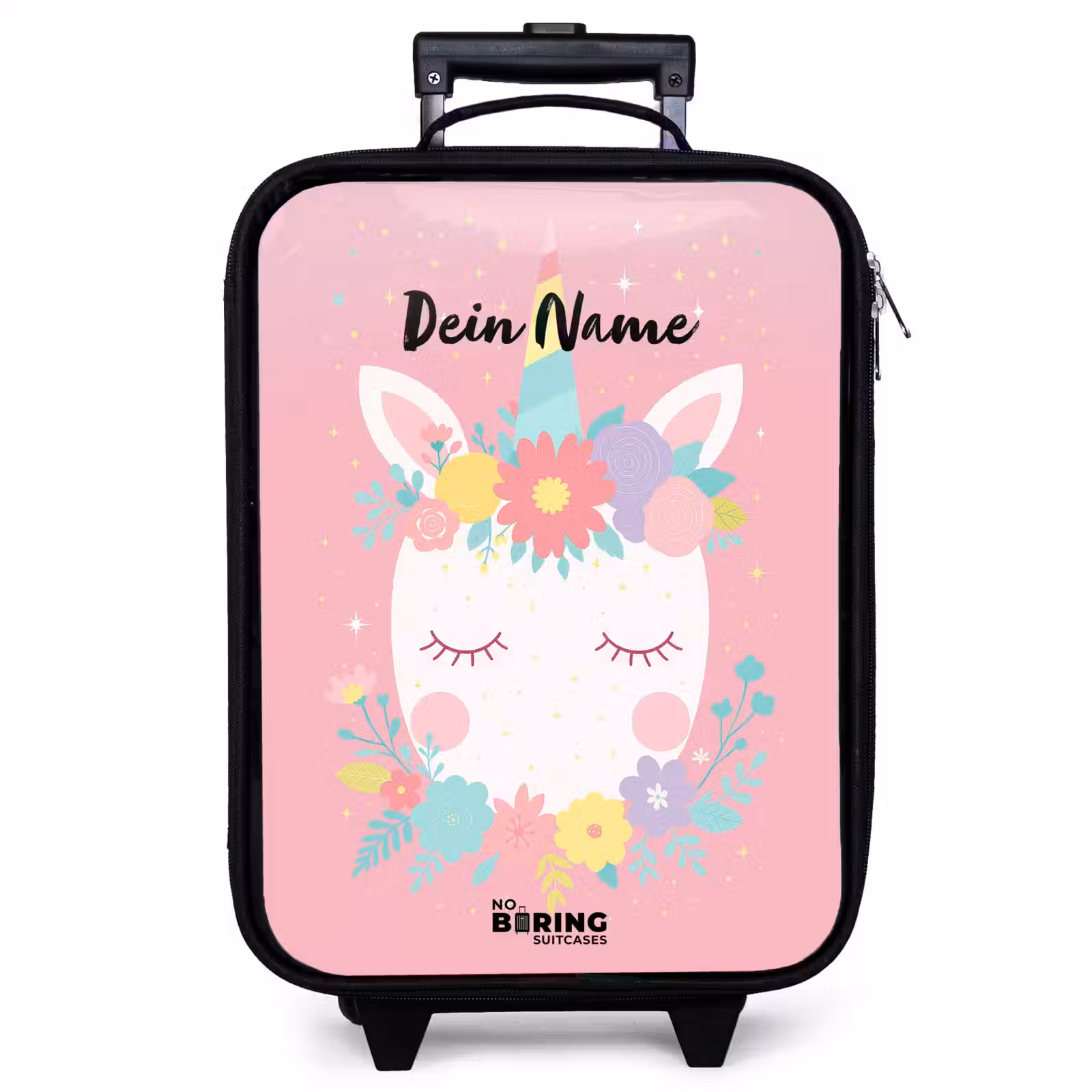 Kinderkoffer - Einhorn - Blumen - Rosa — 1