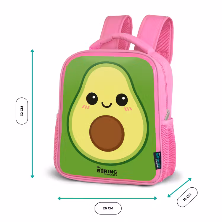 Kinderrucksack - Rosa - Kawai - Avocado - Grün — 2