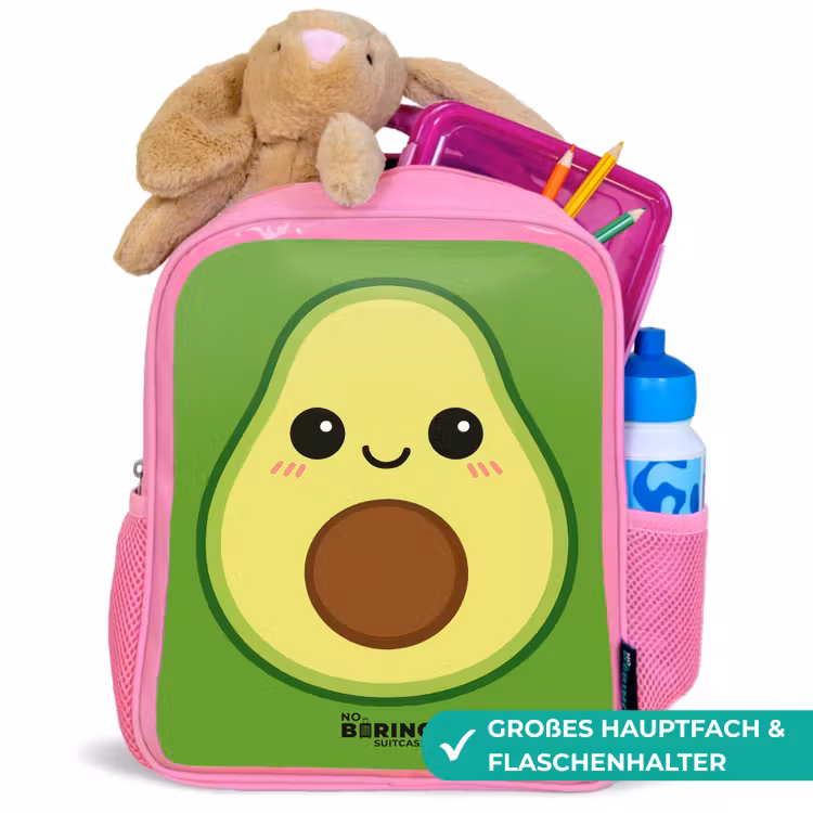 Kinderrucksack - Rosa - Kawai - Avocado - Grün — 3