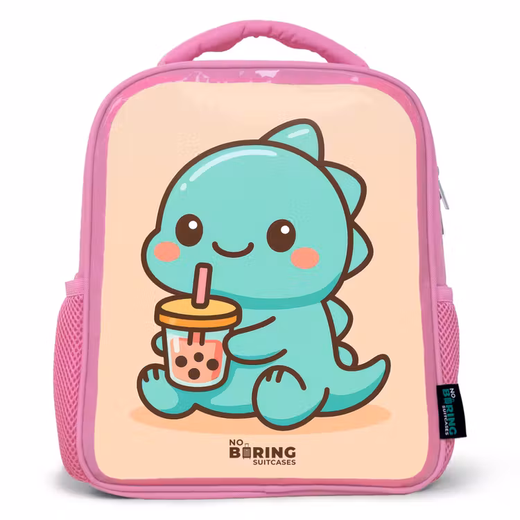 Kinderrucksack - Rosa - Kawai - Dino - Bubbletea — 1