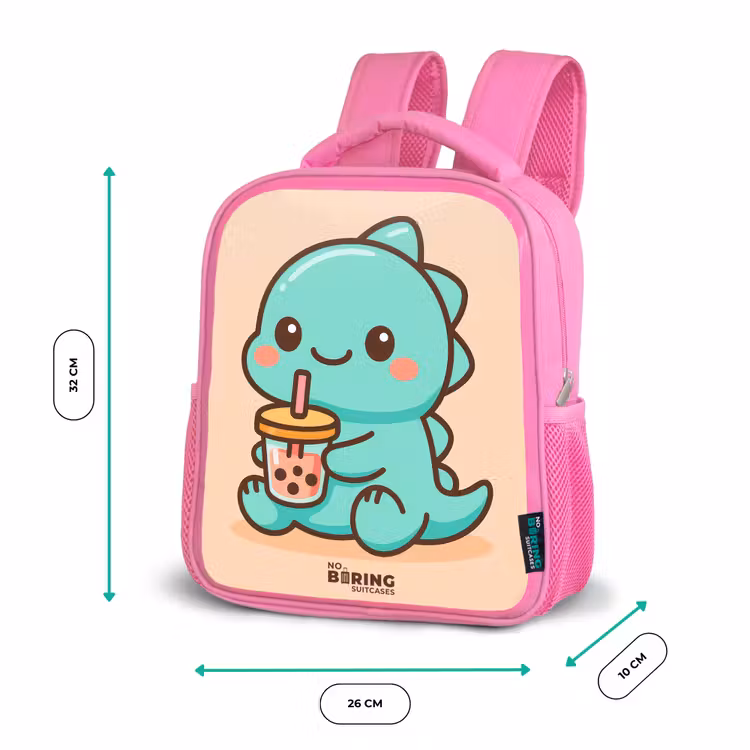Kinderrucksack - Rosa - Kawai - Dino - Bubbletea — 2