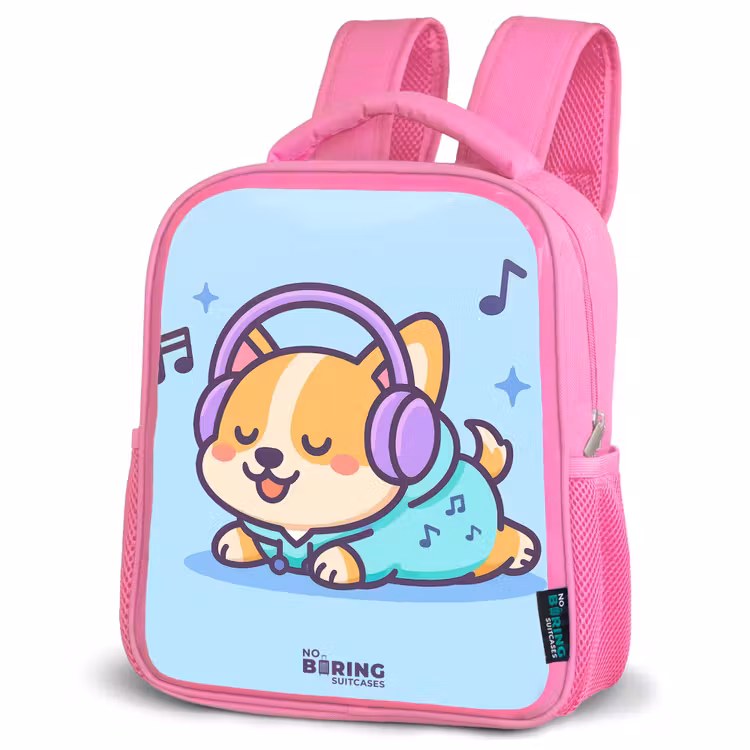 Kinderrucksack - Rosa - Kawai - Hund - Musik — 4