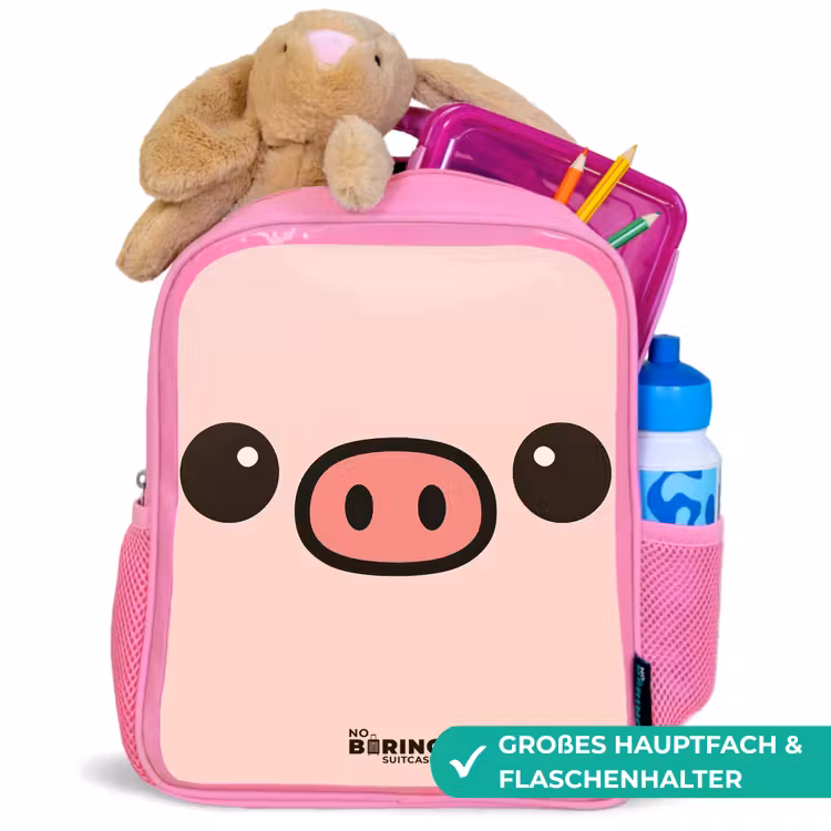 Kinderrucksack - Rosa - Kawai - Schwein - Rosa — 3