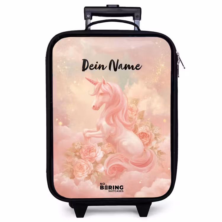 Kinderkoffer - Einhorn - Wolken - Rosa — 1