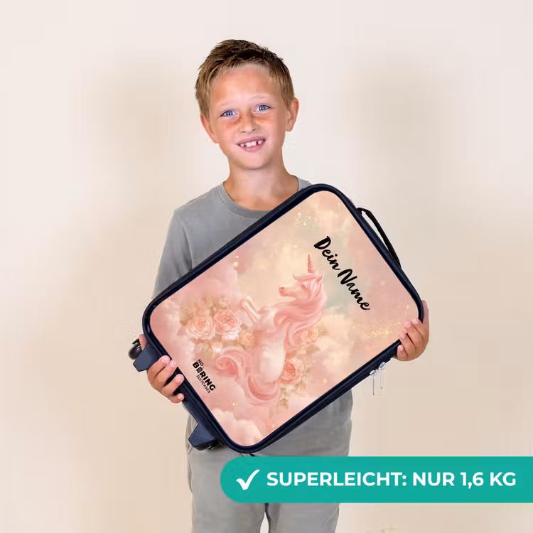 Kinderkoffer - Einhorn - Wolken - Rosa — 2