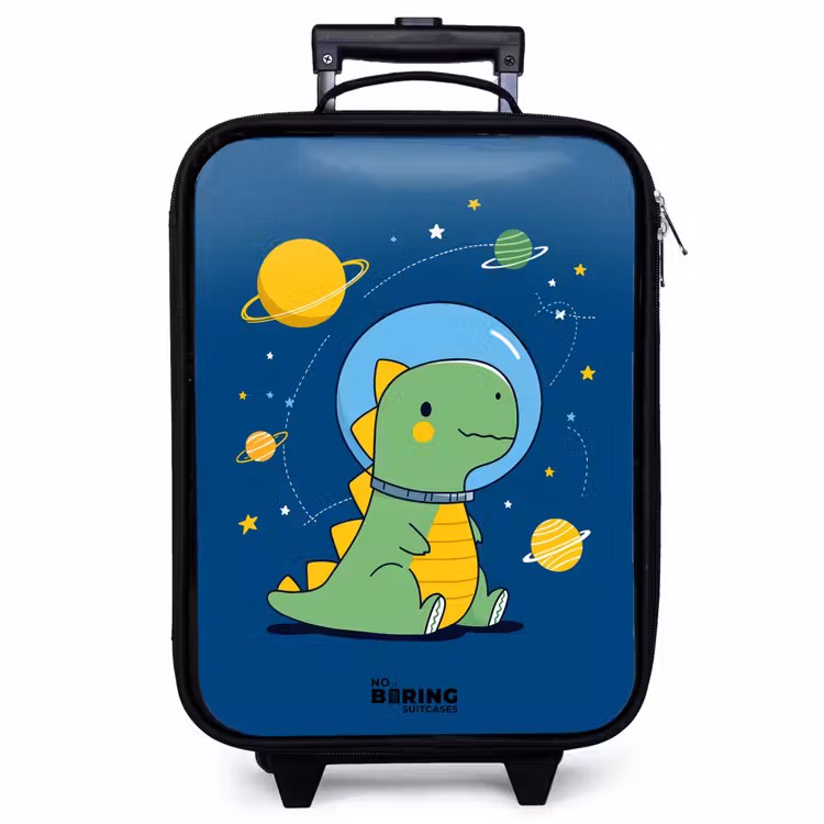 Kinderkoffer - Dino - Planet - Stern - Blau — 1