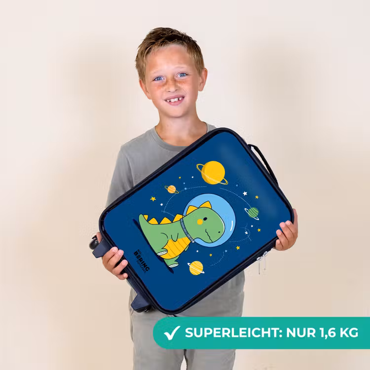 Kinderkoffer - Dino - Planet - Stern - Blau — 2