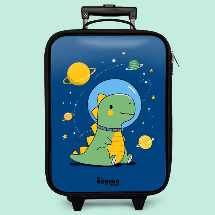 Kinderkoffer - Dino - Planet - Stern - Blau — 3