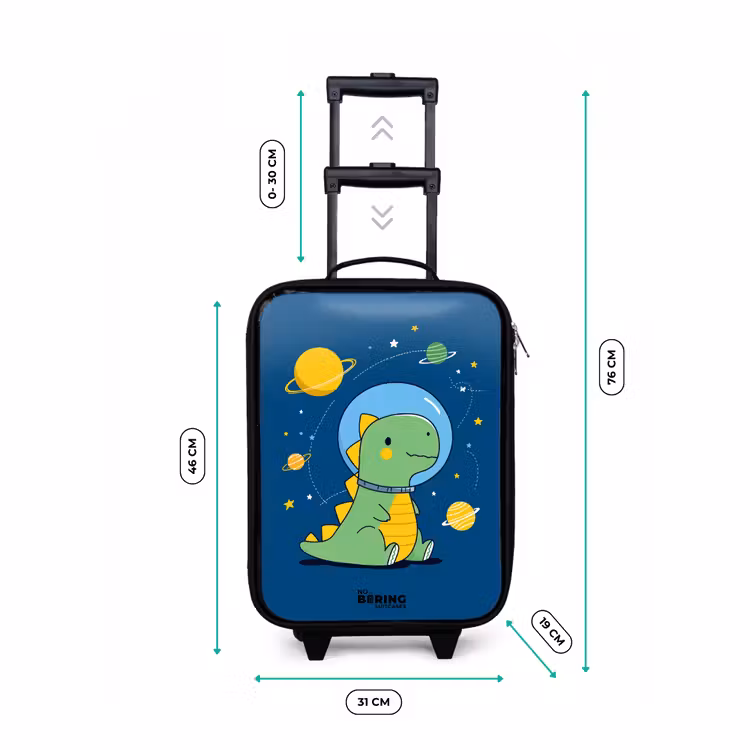 Kinderkoffer - Dino - Planet - Stern - Blau — 7