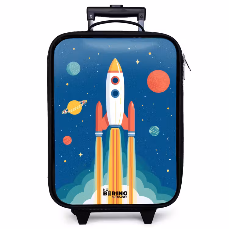 Kinderkoffer - Rakete - Planet - Sterne - Mehrfarbig — 1